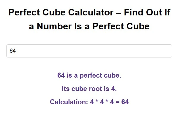 Is 64 a Perfect Cube?